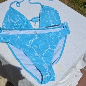 Blue Marble Bikini Set